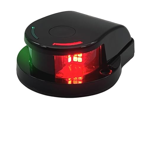 Boat Navigation Light, IP67 Waterproof LED Marine Lights with 2NM Visibility, Saltwater-Resistant & 50,000H Lifespan, 1.2W Low Power for Boats, yacht (Black) - color: Red / Green-integrated