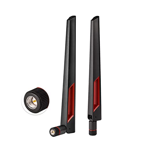 Superbat Dual Band WiFi Antenna 2.4GHz 5GHz 5.8GHz SMA WiFi Antennae for PC Desktop Computer Motherboard PCI WiFi Bluetooth Card Wireless Network Router (2-Pack) - color: 2-pack SMA short wifi antenna