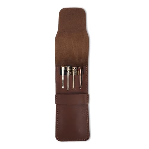 Full Grain Leather Pen Sleeve Case for Fountain Pens, Tan - color: Tan