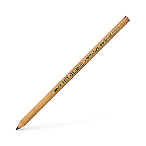 Faber-Castell PITT Monochrome Artists' Pencil, Black, Oil Base, No.1 Extra Soft