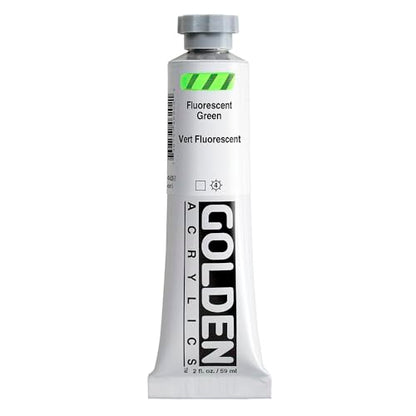 GOLDEN Heavy Body Acrylics, Fluorescent Green, 2 fl. oz. Tube