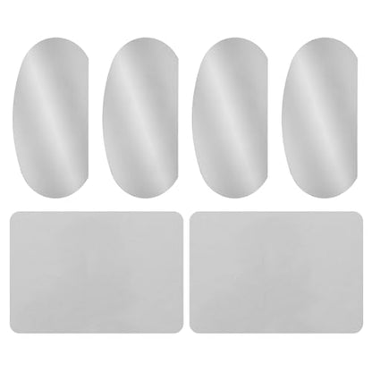 YOKIVE 4Pcs Steel Pottery Tools, 3.94" x 1.97" with 2 Gray Chamois Cloth - color: Gray Chamois Cloth, size: 3.94" x 1.97"