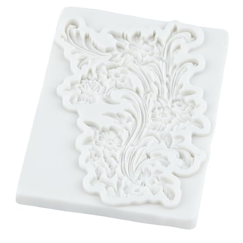 Baroque Silicone Mold Curlicues Scroll Lace Polymer Clay Molds - color: Style N