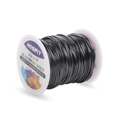 15 Gauge Aluminum Craft Wire for Jewelry Making-Black 100 feet - color: Black, size: 15Gauge 100FT