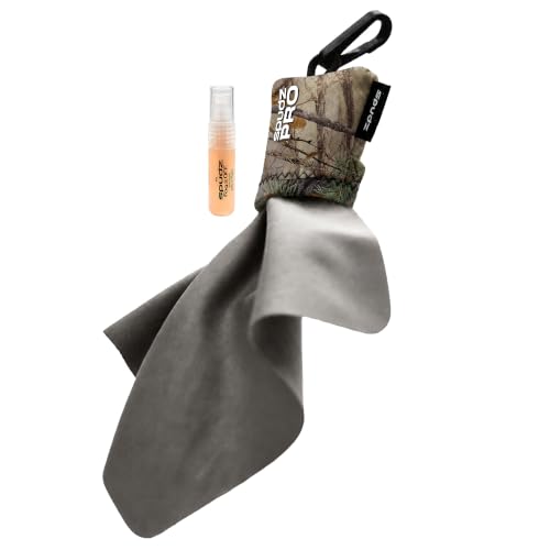 SPUDZ Pro | 10" x 10" Microfiber Cloth Screen & Lens Cleaner w/ 4ml Bottle | - color: Alpine Mountain Camo W/ Bottle of Fogzoff