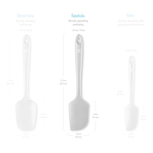 DI ORO Large Silicone Spatula - 600F Heat Resistant, Stone - color: Stone