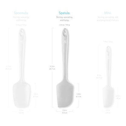 DI ORO Large Silicone Spatula - 600F Heat Resistant, Stone - color: Stone