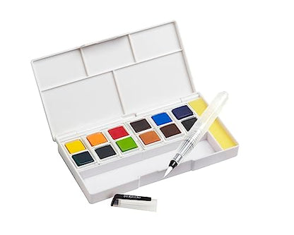 Derwent Inktense Paint 12 Pan Palette #1 - size: 1 Count (Pack of 1), style: 12 Half Pans #01
