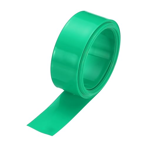 MECCANIXITY Battery Wrap PVC Heat Shrink Tubing 11mm Dia 17mm Flat 8 Feet Green Good Insulation for Battery Pack-2.5m - color: Green, size: 11mm Dia x 17mm W x 2.5m L