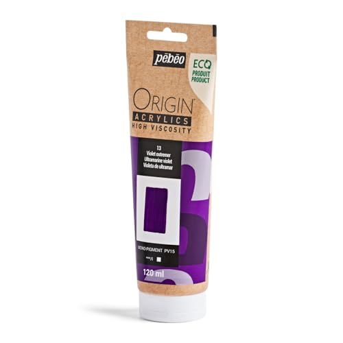 PEBEO Origin Acrylics 120ml Matte Acrylic Paint, Ultramarine Violet - color: Ultramarine Violet
