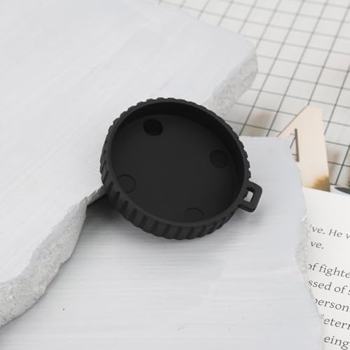 4Pcs Camera Lens Cap Silicone Protective Case Dust Cover Protection Cap Compatible with Osmo Action 5pro 4 3 Black 3.5x3.9x0.7cm