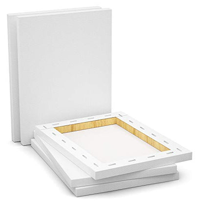GOTIDEAL Stretched Canvas, 16x20 Inch Set of 5, Primed White - color: White, size: 16"x20"