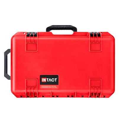 Eylar 22" Intact Premium Series Rolling Carry-On Hard Case with Wheels, IP67 Waterproof Crushproof, TSA Approved Travel Luggage, Customizable Pluck Foam for Cameras, Drones, Gear (Red) - color: Red