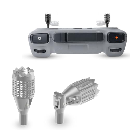 Foldable RC/RC2 Controller Joystick for DJI Mini 3 Pro/Mini 4 Pro/Air 3/Mavic 3, Retractable Aluminum Alloy Drone Control Thumb Sticks Replacement Accessories (Silver) - color: Rc/Rc2(silver)