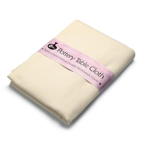 Pottery Tablecloth-Heavy Duty Linen Cotton Blend, 62x39 Inches - color: Pottery Tablecloth-1pc