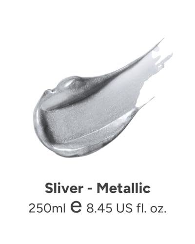 JusArt Acrylic Paint Metallic Silver Tubes 250ml (8.45 oz) - color: Silver
