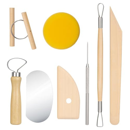 Amrules 8 Pcs Polymer Clay Sculpting Tools Kit for Adults, Light Yellow - color: Lightyellow-8Pcs
