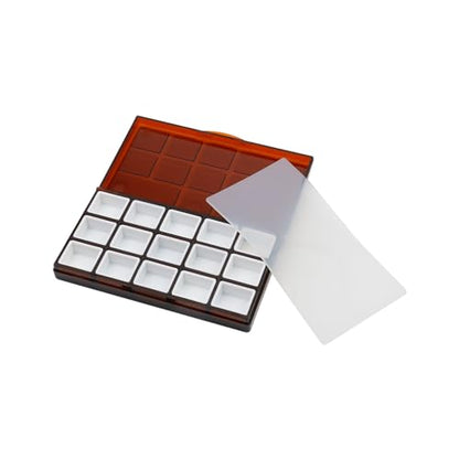Bitray Empty Watercolor Palette Box 15 Wells Airtight Paint Palette Box - color: Brown, size: 15 Wells
