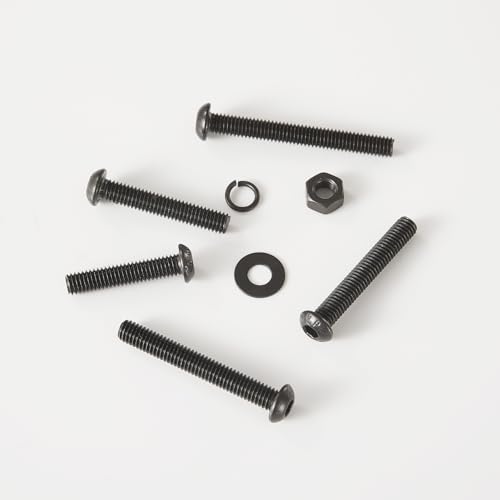 85 PCS M6 x 30mm 35mm 40mm 45mm 50mm, Button Head Socket Cap Screws Bolts Washers Nuts Assortment Kit, 10.9 Grade Alloy Steel, Black Oxide Finish, Metric Allen Hex Drive - size: Button M6x30/35/40/45/50 mm