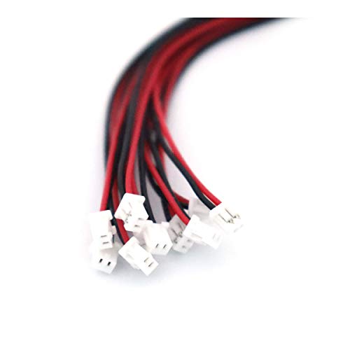 FainWan 20 Pairs JST 1.25mm 2 Pin Micro Male Female Connector Plug 80mm Wires Cables