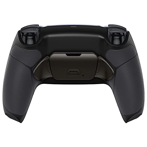 eXtremeRate Black Real Metal Buttons RMB RISE V3 Remap Kit for PS5 Controller BDM-030 040 050, Rubberized Grip Bottom Shell Upgraded Programable Back Buttons Set for PS5 Controller - NO Controller - color: Black