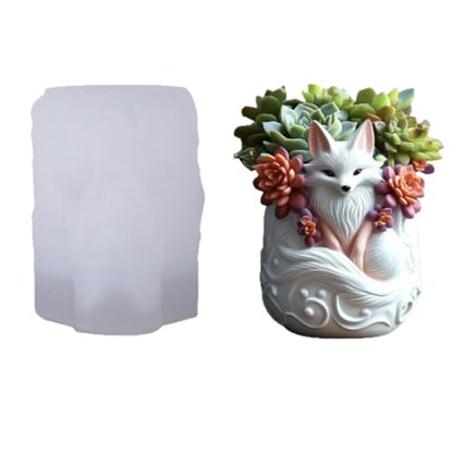 3D Fox Resin Casting Molds, Silicone Animal Candle Molds for Epoxy - color: Fox Resin Mold
