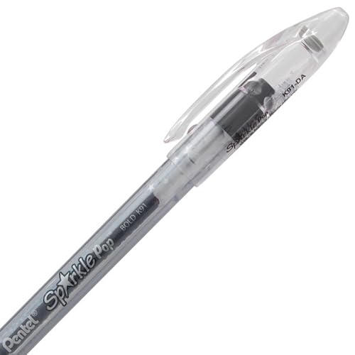 Pentel Sparkle Pop Shimmering Metallic Gel Pen, (1.0mm) Bold Line, Assorted Iridescent Ink Colors, 3 Pack