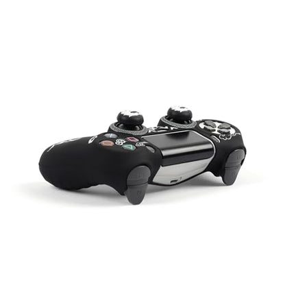 RALAN Controller Skins for PS4,Fruit Silicone Controller Cover Skin Protector Compatible /PS4 Slim/PS4 Pro Controller with 2 Cute Thumb Grips Caps… - color: Black White dargon