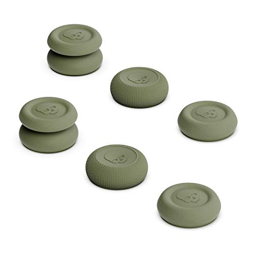 Skull & Co. Skin, CQC and FPS Thumb Grips Joystick Cap Analog Stick Cover for Xbox Controller- OD Green, Set of 6 - color: OD Green, size: Concave-6pcs