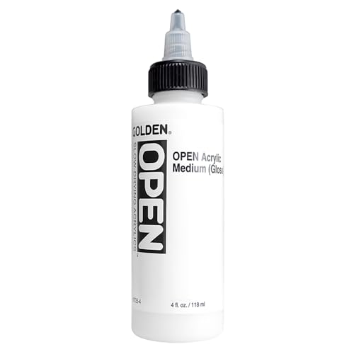 GOLDEN OPEN Acrylic Medium (Gloss), 4 fl. oz. Bottle - size: 4 Fl Oz (Pack of 1)
