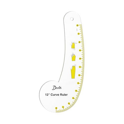Dritz Design Ruler Trio with Styling Design, Curve & Hip Curve Rulers for Sewing
