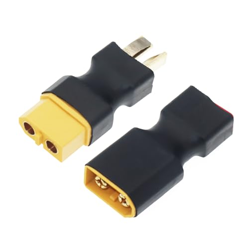 XT60 to T Plug Female Male Connector Adapter for RC Car FPV Drone Lipo NiMH Battery Charger ESC No Wires Connector (1 Pair) - size: 1 Pair Adapter Set