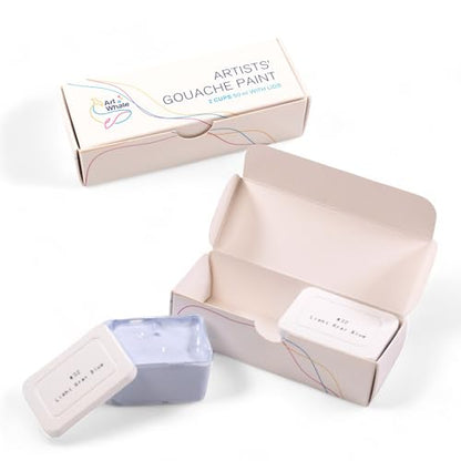 Gouache Light Gray Blue Refills (50ml/1.7oz)|Intense Pigments, Easy Color Refill (2 pcs.)