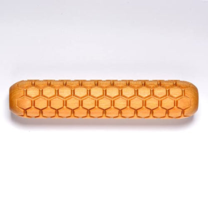 MKM Pottery Tools Wood Big Hand Rollers for Clay (BHR-58 Honeycomb) - color: BHR-58 Honeycomb