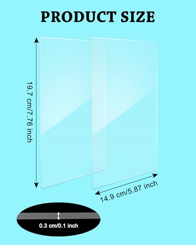2 Pack Clear Polycarbonate Cutting Pads for Die Cut Machines,7.75x5.88 Inch