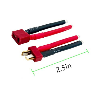 T Plug Connector Female and Male Deans,12AWG Silicone Wire - size: 12AWG T cable