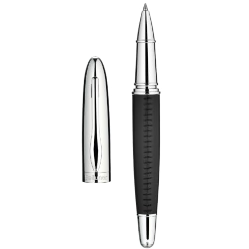 BEILUNER 318 Luxury Pen, Elegant Look,Hand-Stitched Premium Leather-Black - color: Black