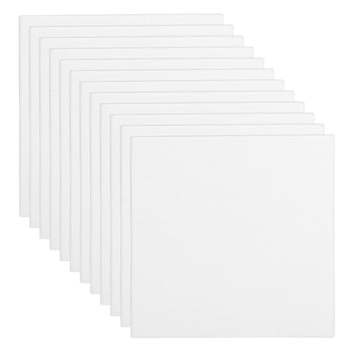 PATIKIL 4x4 Canvas Boards for Painting, 12Pack Cotton Square, White - size: 4x4"