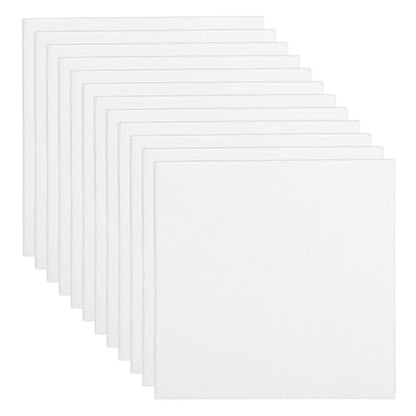 PATIKIL 4x4 Canvas Boards for Painting, 12Pack Cotton Square, White - size: 4x4"
