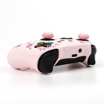 Cat Among Blossoming Branches Skin Compatible with Xbox Series X Wireless Controller, RALAN Protector Case， Customised Thumb Grips Cap - color: Cat Pink