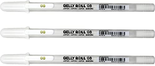 Sakura Pigma Micron & Gelly Roll Classic White Pens, 8 Black & 3 White