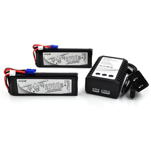 (2-Pack) 7.4V 2700mAh 10C Li-Po Battery for Hubsan X4 H501S, H501C