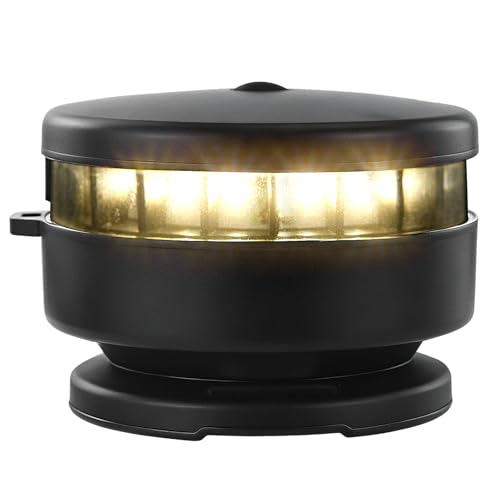 Battery red and green boat navigation lights，Waterproof 1NM 12V,Energy-Saving,boat navigation lights led for Fishing Boats Bowrider Skiff (White 360° （Magnetic Mount ）) - color: White 360° （Magnetic Mount ）