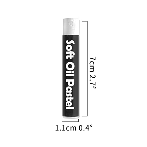 12 Pcs Cream Soft Oil Pastels Vibrant Black White - color: 12pcs-white 01