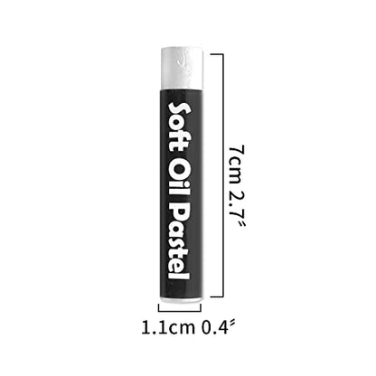 12 Pcs Cream Soft Oil Pastels Vibrant Black White - color: 12pcs-white 01