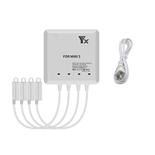 Hanatora Fast Battery Charger for DJI Mini 4 Pro, Mini 3 Pro Drone - 6 in 1 Rapid Multi Parallel Charging Hub Accessories