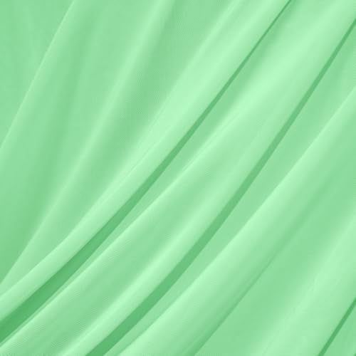Horbaunal 4-Way Stretch Mesh Fabric by The Yard, Light Green 2 Yard - color: Light Green, size: 2 Yards