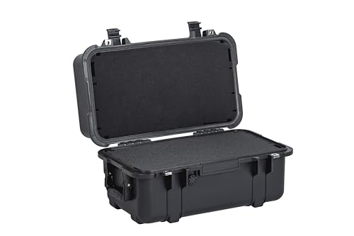 MEIJIA All Weather Waterproof Hard Camera Case,Hard Case,With Customized Fit Foam Included, Elegant Black,Fit for Drones,camera,lens (20.87"x12.72"x12.76") - size: 20.87" x 12.72" x 12.76"