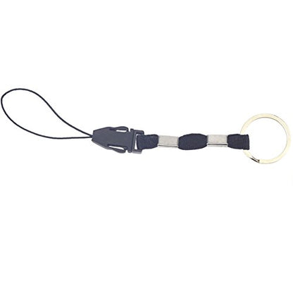 YOUOWO 10Pcs Nylon Finger Short Lanyards With Circular Ring Detachable - color: 10 Pack-black