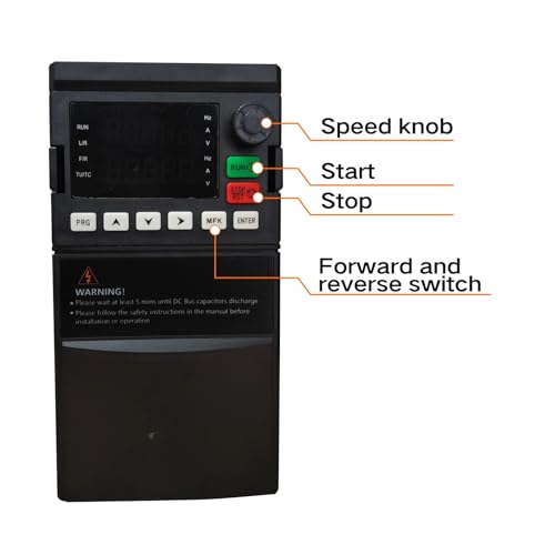 VFD 220V / 2.2KW 3HP 10A ，Single Phase 220V-240V Input to 3 Phase 220V-240V Output Variable Frequency Drive, VFD for AC Motor Speed Control ，Single-Phase Input, 3 Phase Output